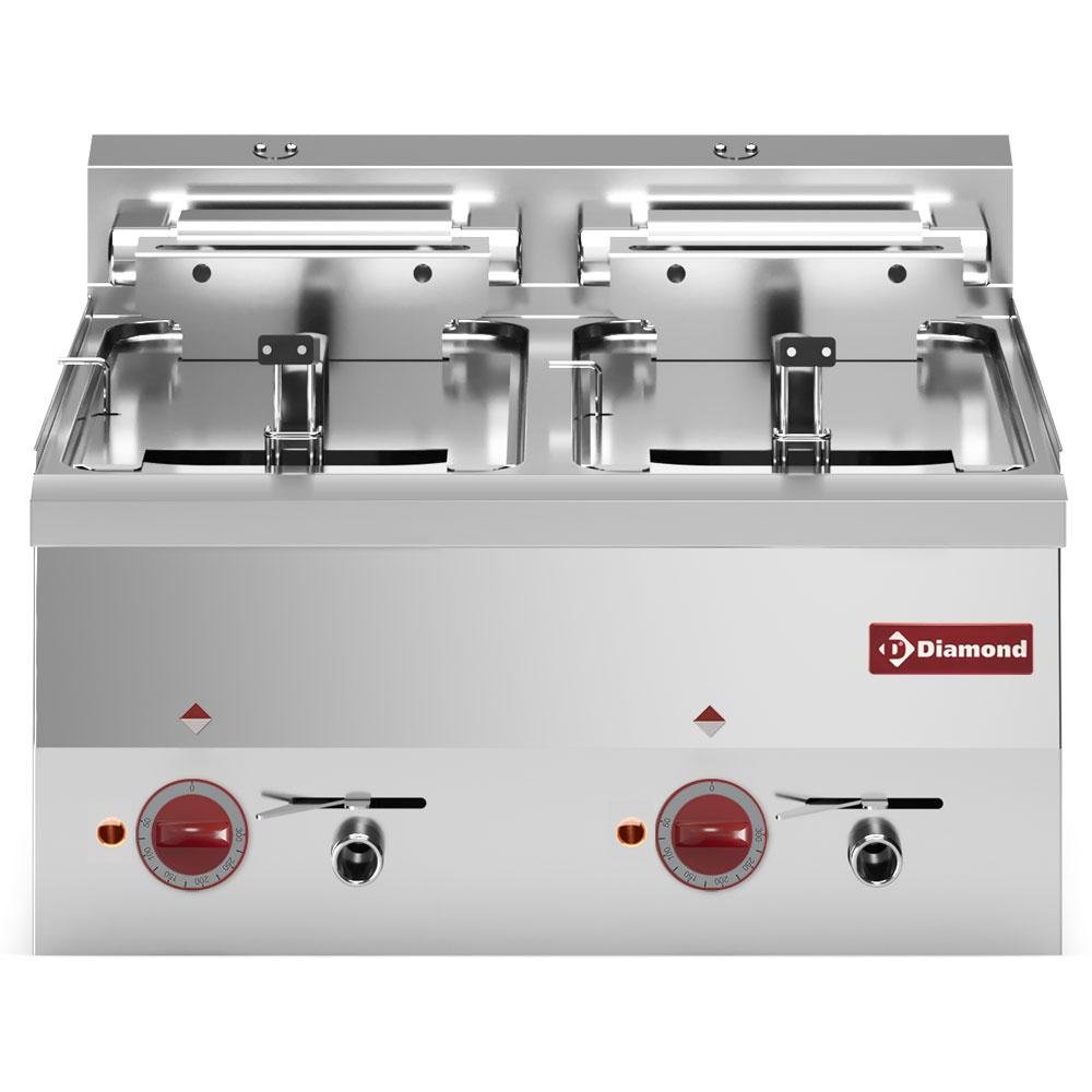 E60/F20-6T-N | Elektrische friteuse, 2 kuipen 10 liter -Top-