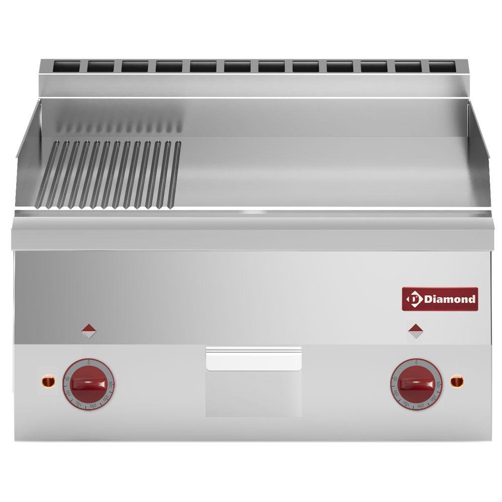 E60/PM6T-N | Plaque de cuisson électrique, 2/3 lisse et 1/3 nervurée -Top-