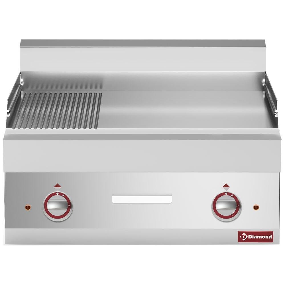 E65/PM7T-N | Plaque de cuisson électrique 2/3 lisse et 1/3 rainurée -Top-