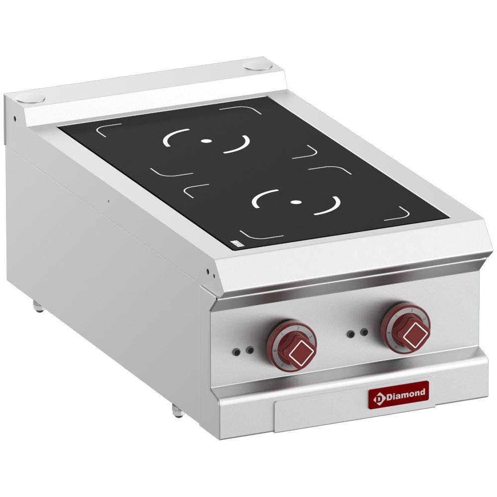 E7/2ID4T-N | Cuisinière électrique, 2 foyers à induction -Top-