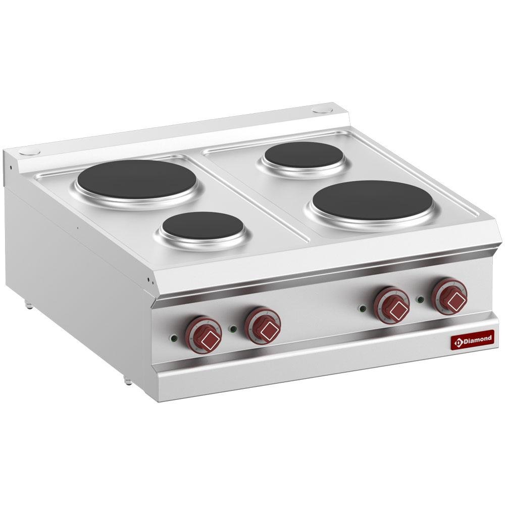 E7/4P7T-N | Cuisinière électrique 4 plaques rondes -Top-