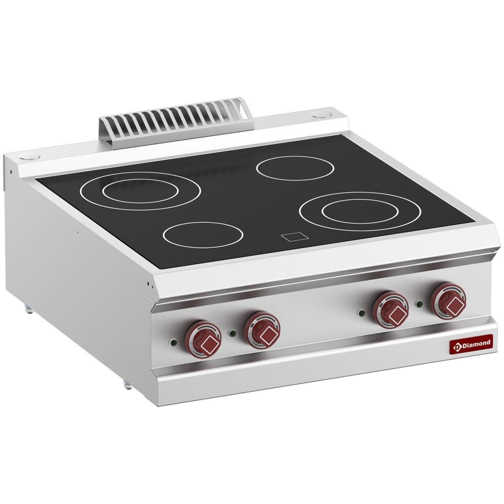 E7/4VC7T-N | Cuisinière électrique vitrocéramique 4 zones -Top-