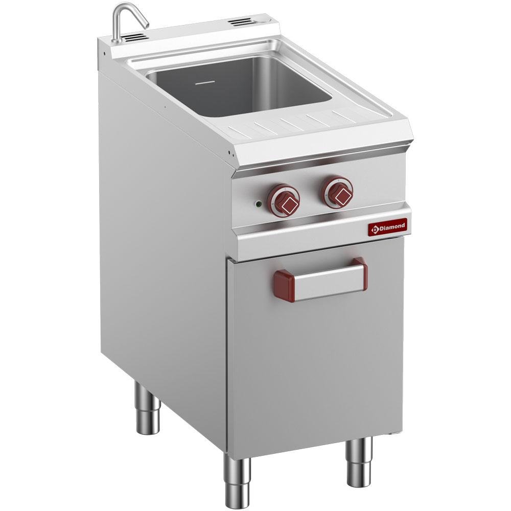 E7/CPA4-N | Cuiseur à pâtes électrique 1 cuve 26 Lt (s/paniers), sur armoire