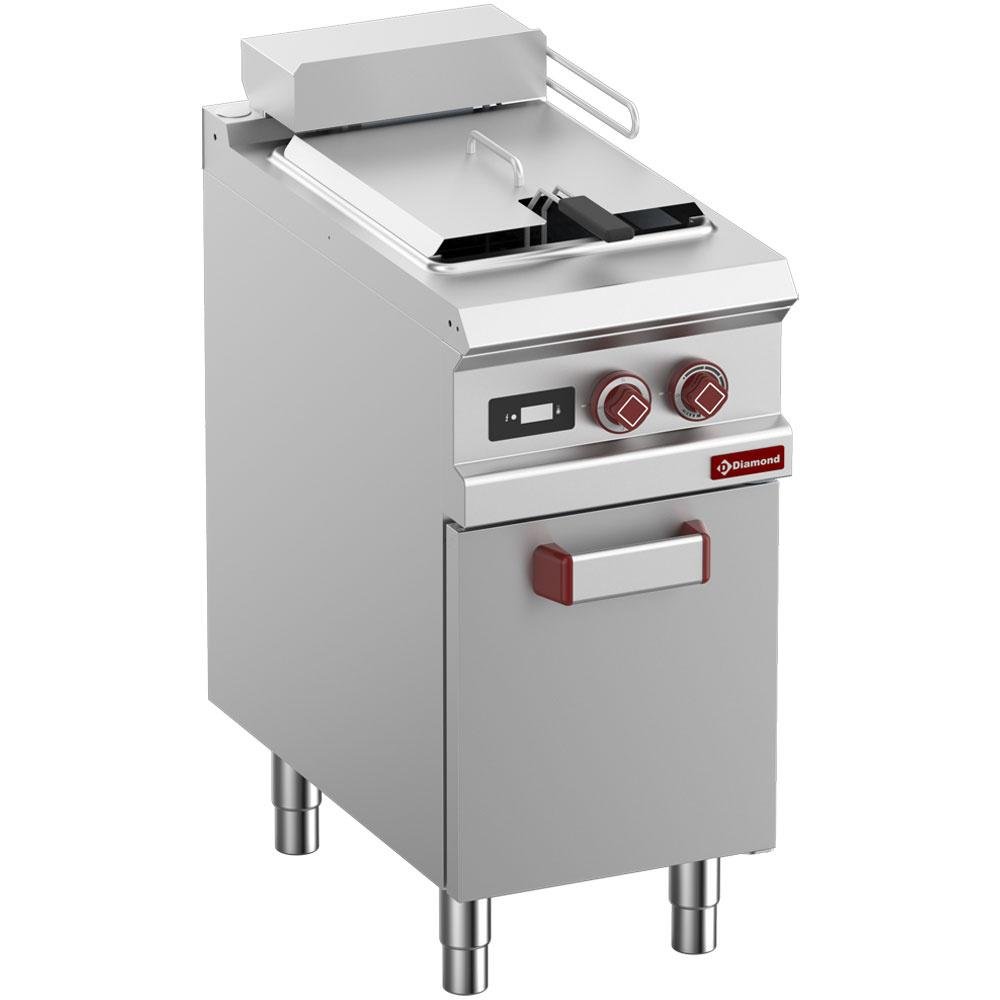 E7/F15A4-NAP | Friteuse électrique 1 cuve "Y" 15 litres sur armoire - "DIGIT"