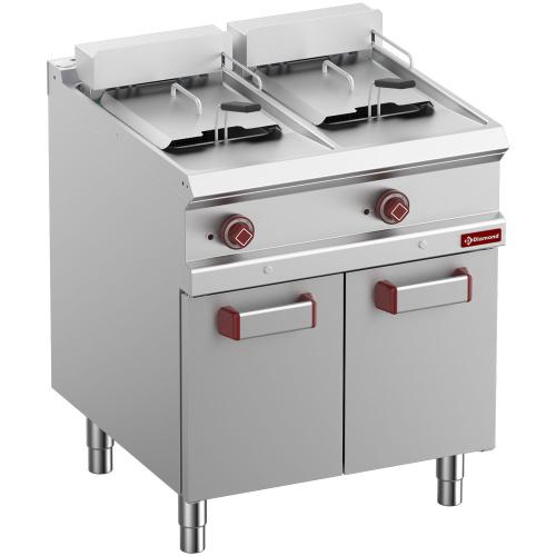 E7/F26A7-N | Friteuse électrique 2 cuves de 13 litres sur armoire