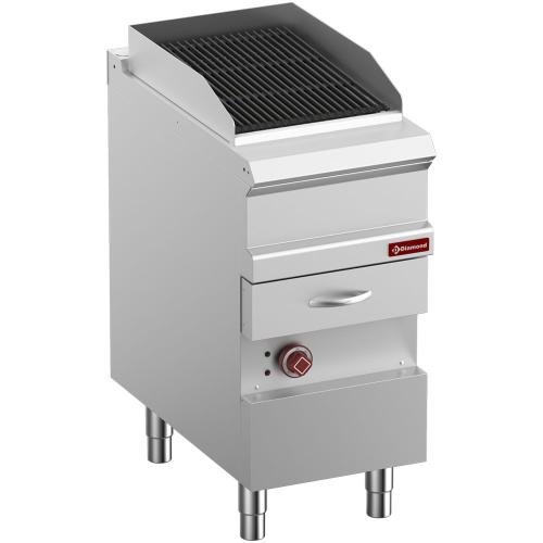 E7/GVQA4-N | Grill Vapeur électrique, grille en fonte "double face", module 1/2,