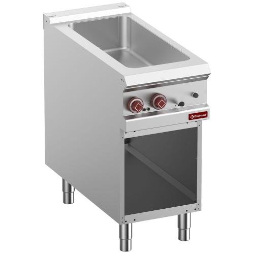E9/BMA4-N | Elektrische bain-marie 4x GN 1/3 h.150 mm, op open kast
