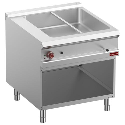 E9/BMA8-N | Elektrische bain-marie 8 GN 1/3 h.150 mm, open kast