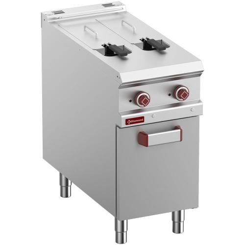 E9/F2V8A4-N | Elektrische friteuse 2 kuipen 8liter op gesloten kast