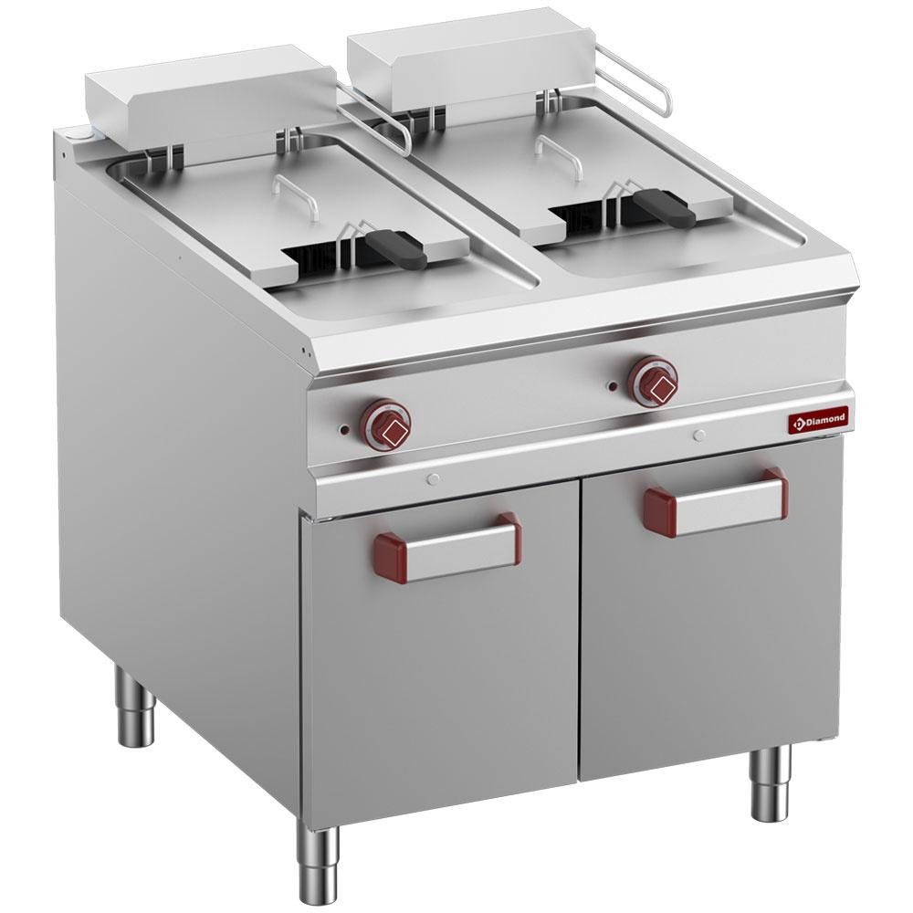 E9/F36A8-N | Elektrische friteuse met 2 kuipen 18 lit. op gesloten kast
