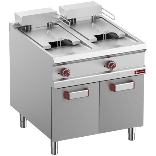 E9/F36A8-N | Elektrische friteuse met 2 kuipen 18 lit. op gesloten kast