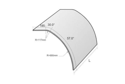 PNR-9011-000 | GEHARD GLAS - L : 1243MM MODEL : VBM/D 0187