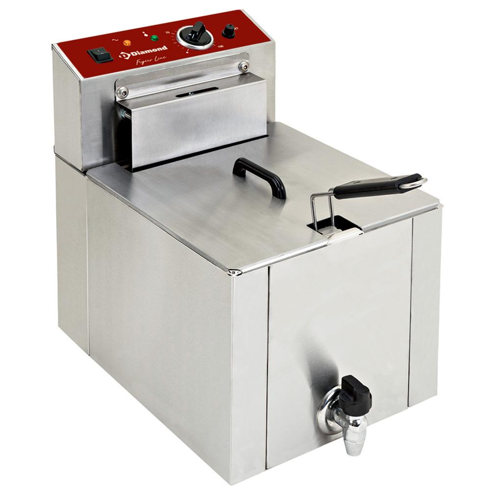 F12TR/SP | Elektrische friteuse tafelmodel  "S-POWER" 12 liter + kraan