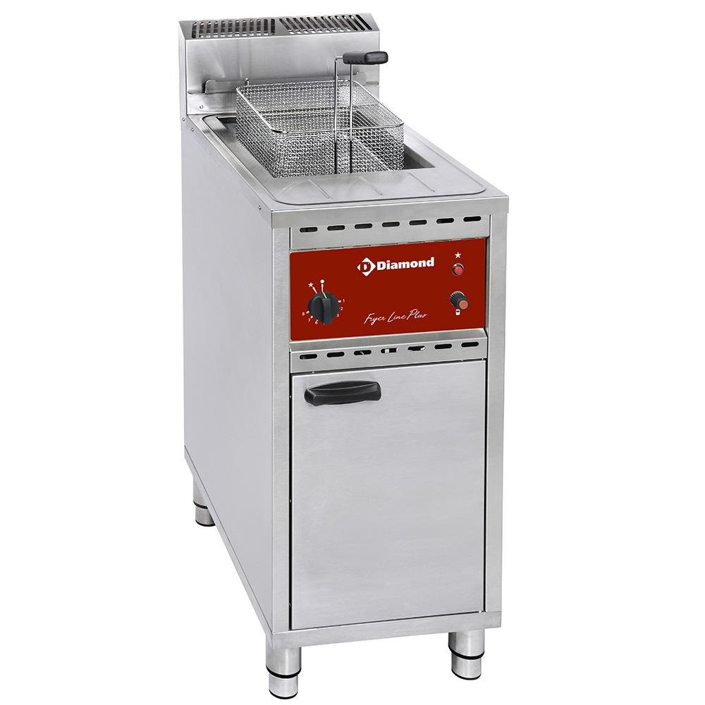 FSM-16G/C | Friteuse gaz, 1 cuve 16 lit., sur meuble