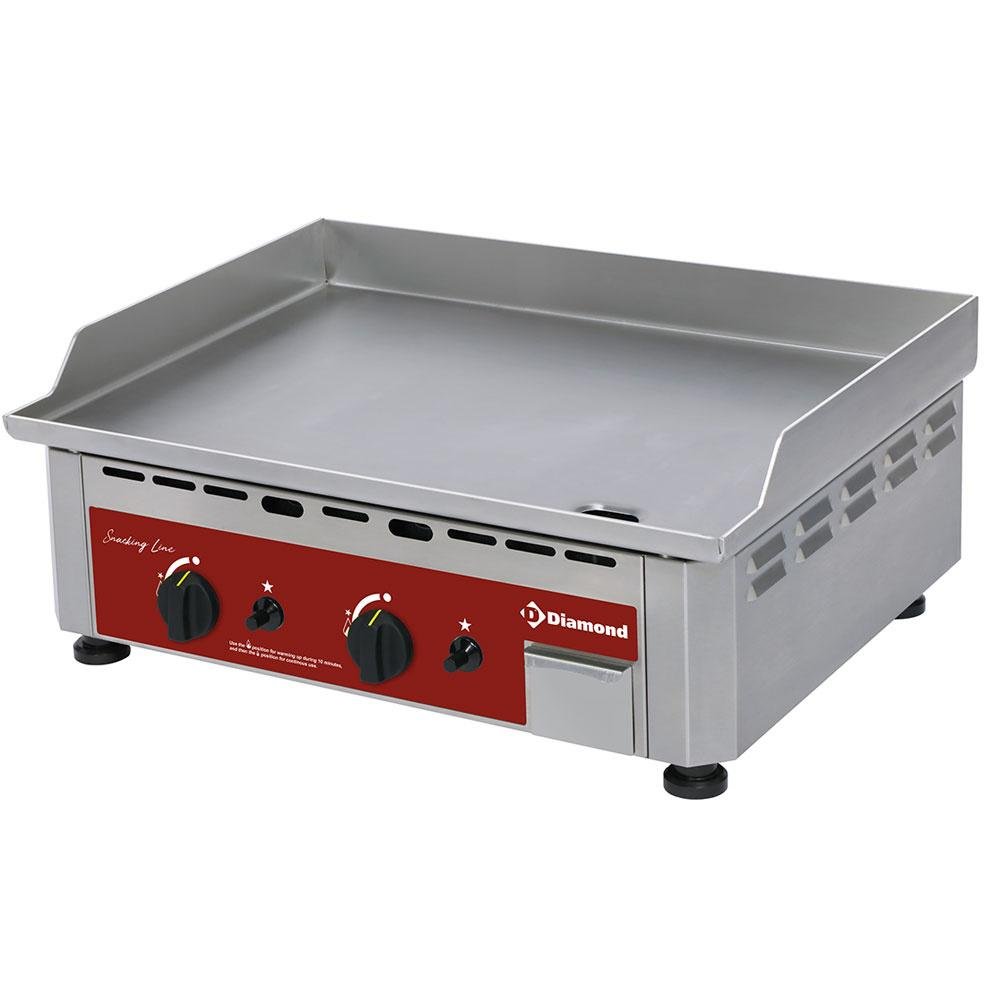 FTG-60/XC | Plaque à snacker gaz, double, surface en acier inox