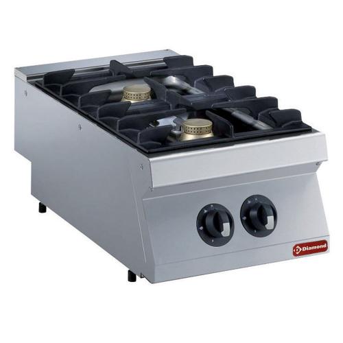 G17/2F4T-N | Gasfornuis met 2 vuren, 2x 5,5 kW -TOP-