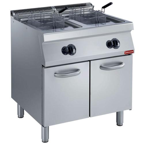G17/F30A8-N | Gasfriteuse, kuip in "Y"  2x 15 liter, buitenkant branders, op kast