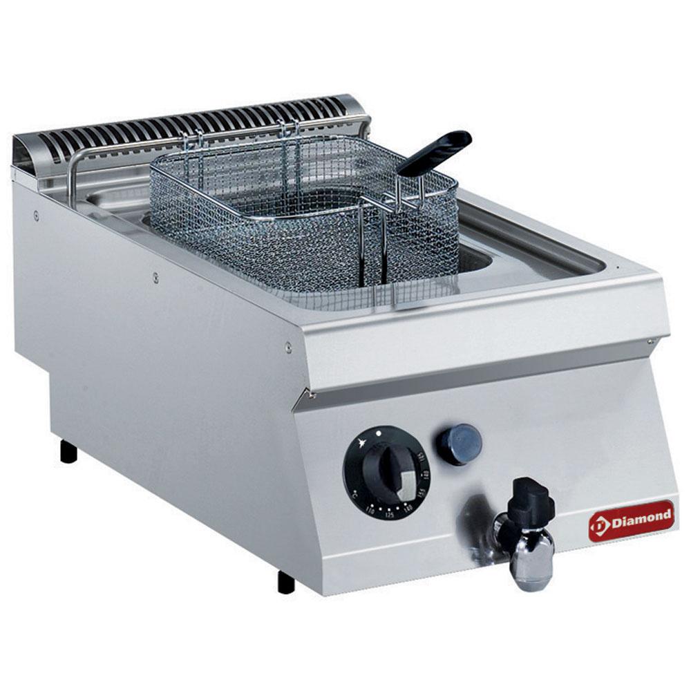 G17/F74T-N | Friteuse gaz, cuve en "Y" 7 litres, brûleurs extérieurs -TOP-