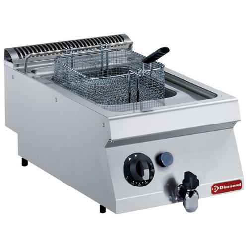 G17/F74T-N | Friteuse gaz, cuve en "Y" 7 litres, brûleurs extérieurs -TOP-