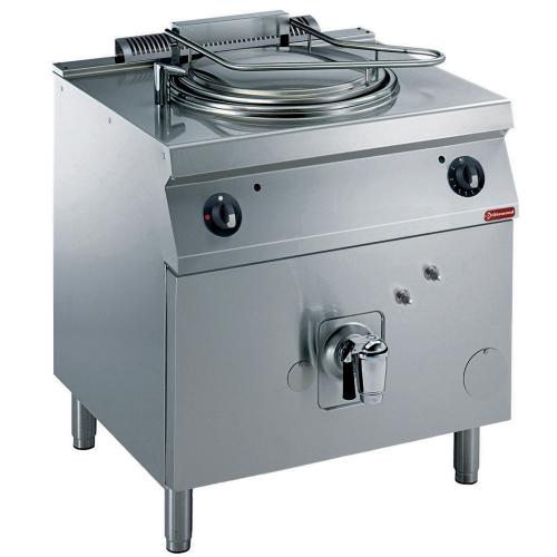 G17/M60I8-N | Marmite ronde gaz, 60 litres, chauffage indirect, sur meuble