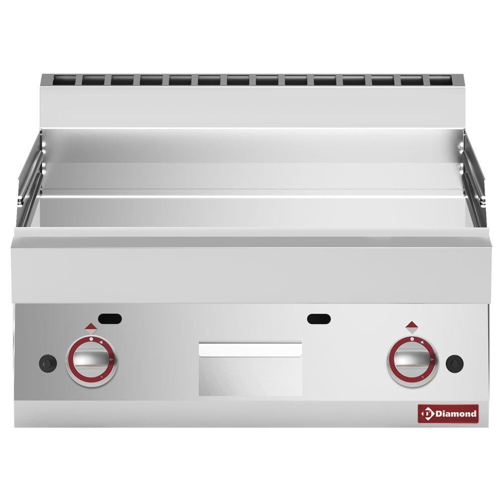 G65/PLCD7T-N | Braadplaat op gas vlakke plaat -Top- hard verchroomde "50 µm"