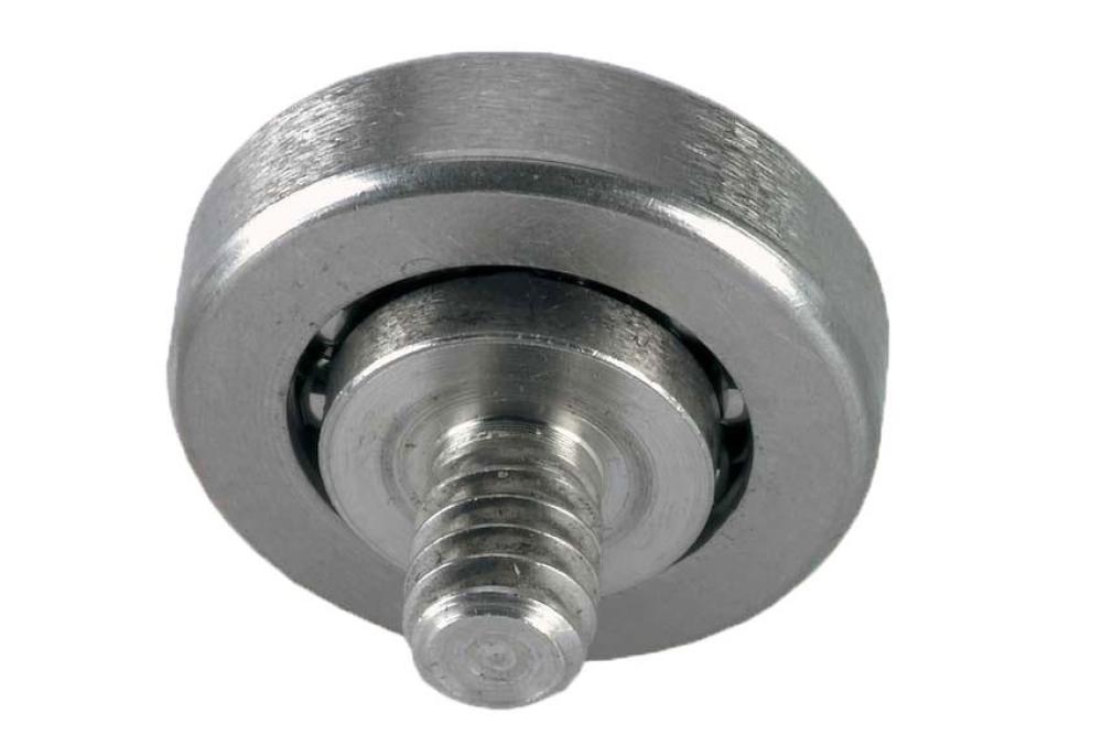 BBR-3210-000 | ROULEMENT A BILLES PLATS AVEC AXE FILETE Ø23X6.3MM - INOX