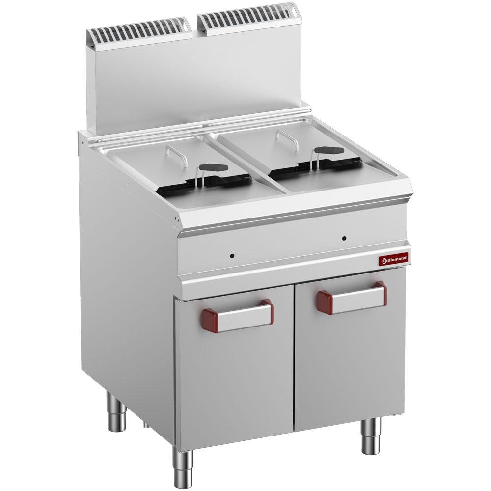 G7/F28A7-N | Friteuse gaz 2 cuves 14 litres sur armoire