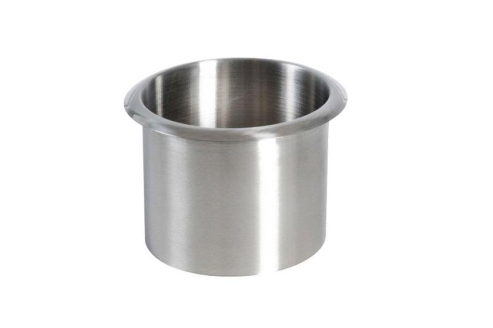 JVO-1100-000 | VIDE-ORDURES INOX - Ø152MMX130MM AVEC FLANGE RONDE 15MM - Ø180MM