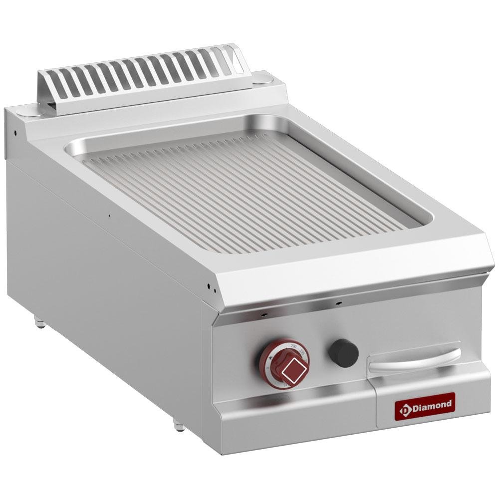 G7/PR4T-N | Plaque de cuisson gaz rainurée, module 1/2  -Top-