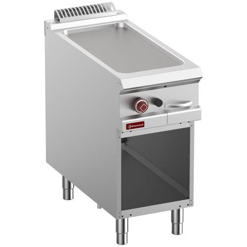 G9/PLA4-N | Plaque de cuisson lisse gaz module 1/2, armoire ouverte