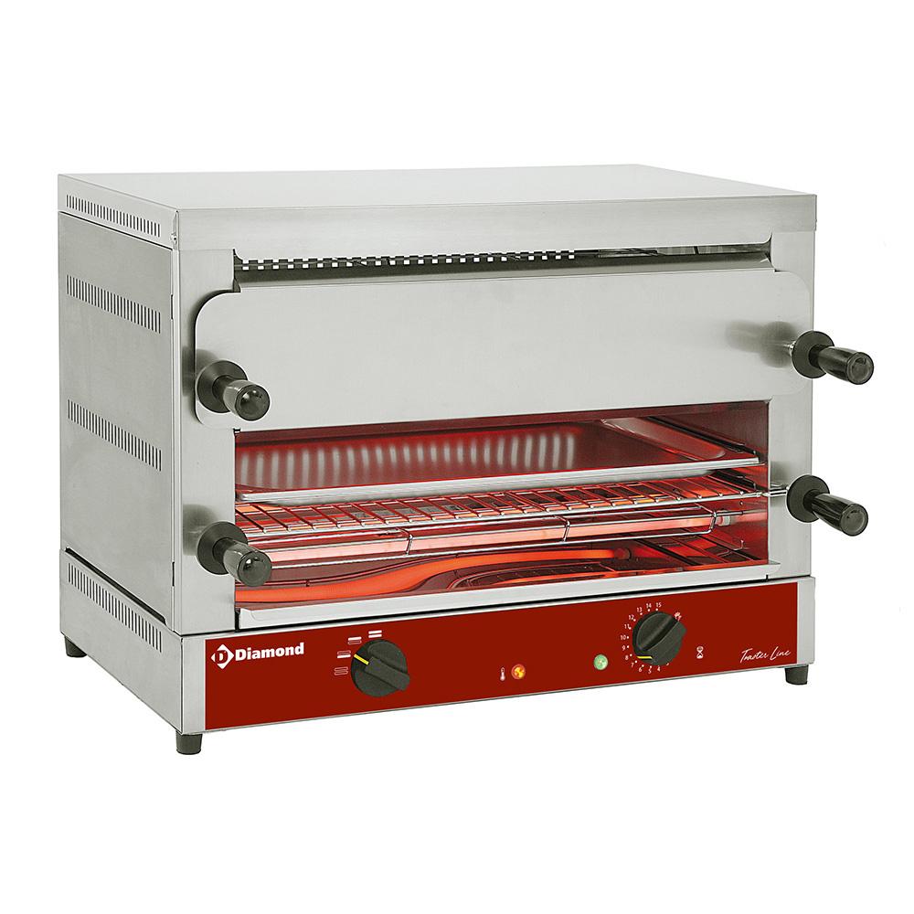 MD22/R-N | Toaster-salamandre GN 1/1 électrique, 2 étages (520x320),  à "Quartz"