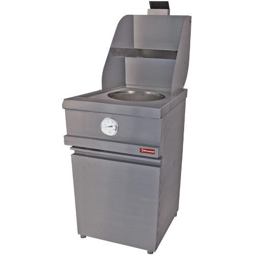 MIKA/1-MC | Friteuse gaz HEAVY DUTY, 1 cuve ronde, mécanique