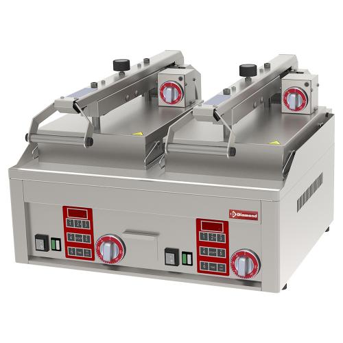 PLC62/C12 | Gladde, verchroomde Clam Grill, 4x 230/1V