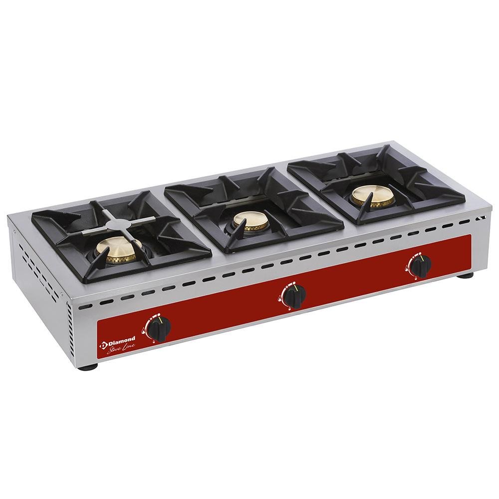 RF3G/Q | Brander, tafelmodel - 3 branders (7+5+7 kW)