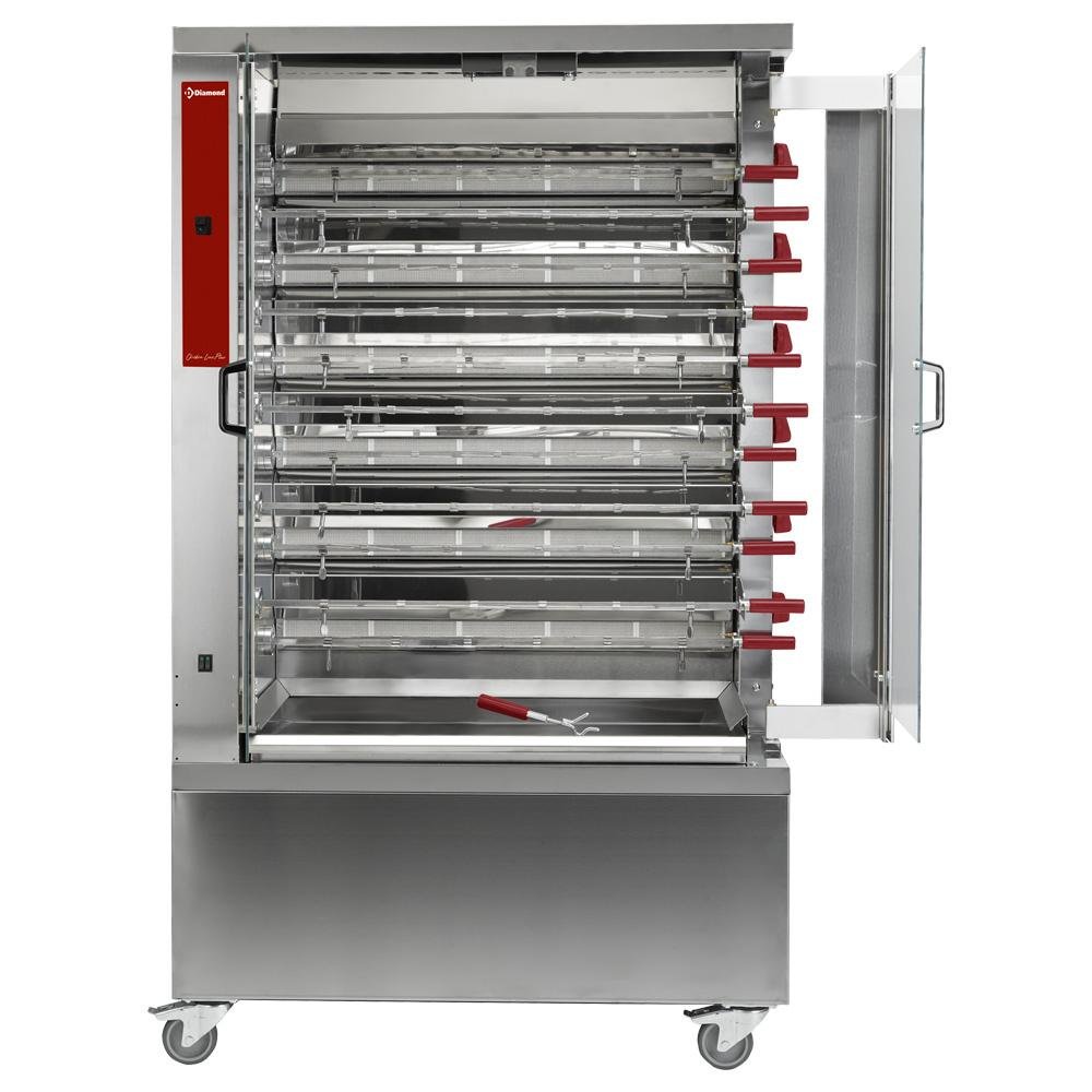 RVG/112-CM | Rôtissoire à poulets gaz, 11 broches (66poulets)