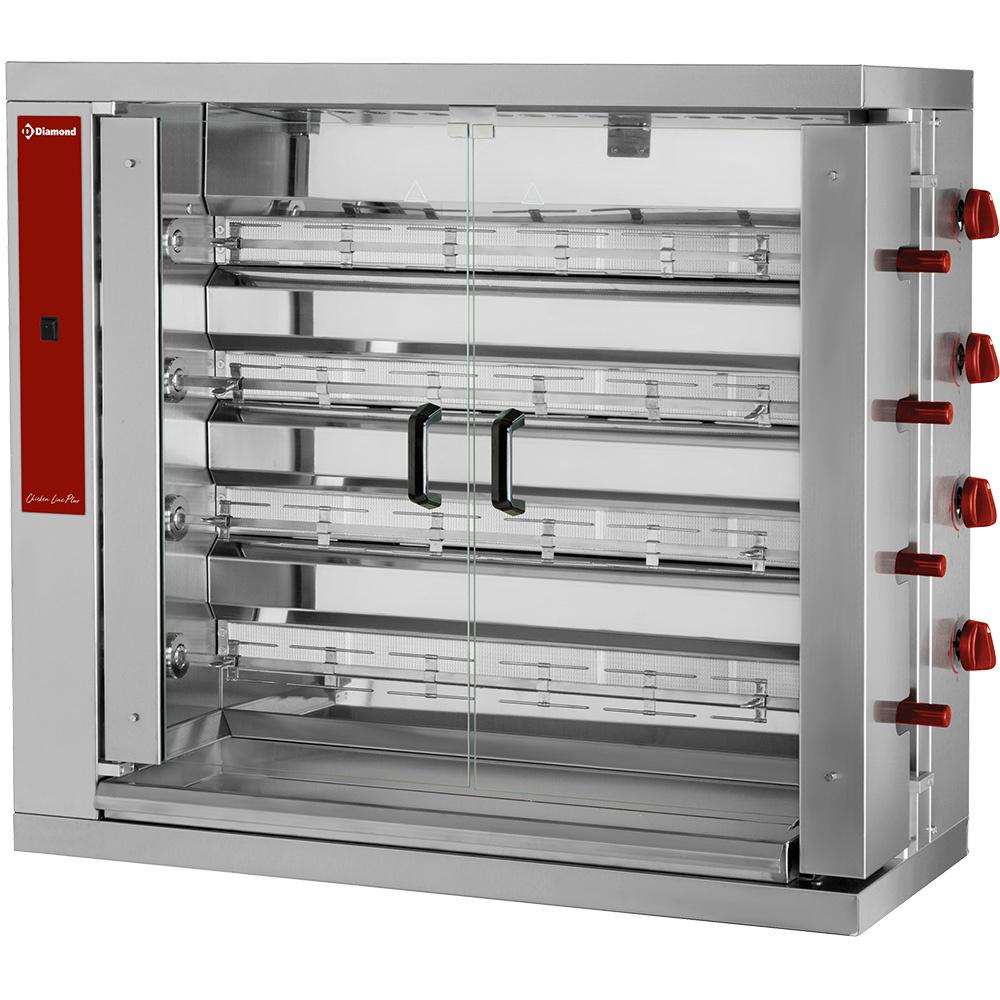 RVG/4-CM | Rôtissoire gaz 4 broches (24 poulets)
