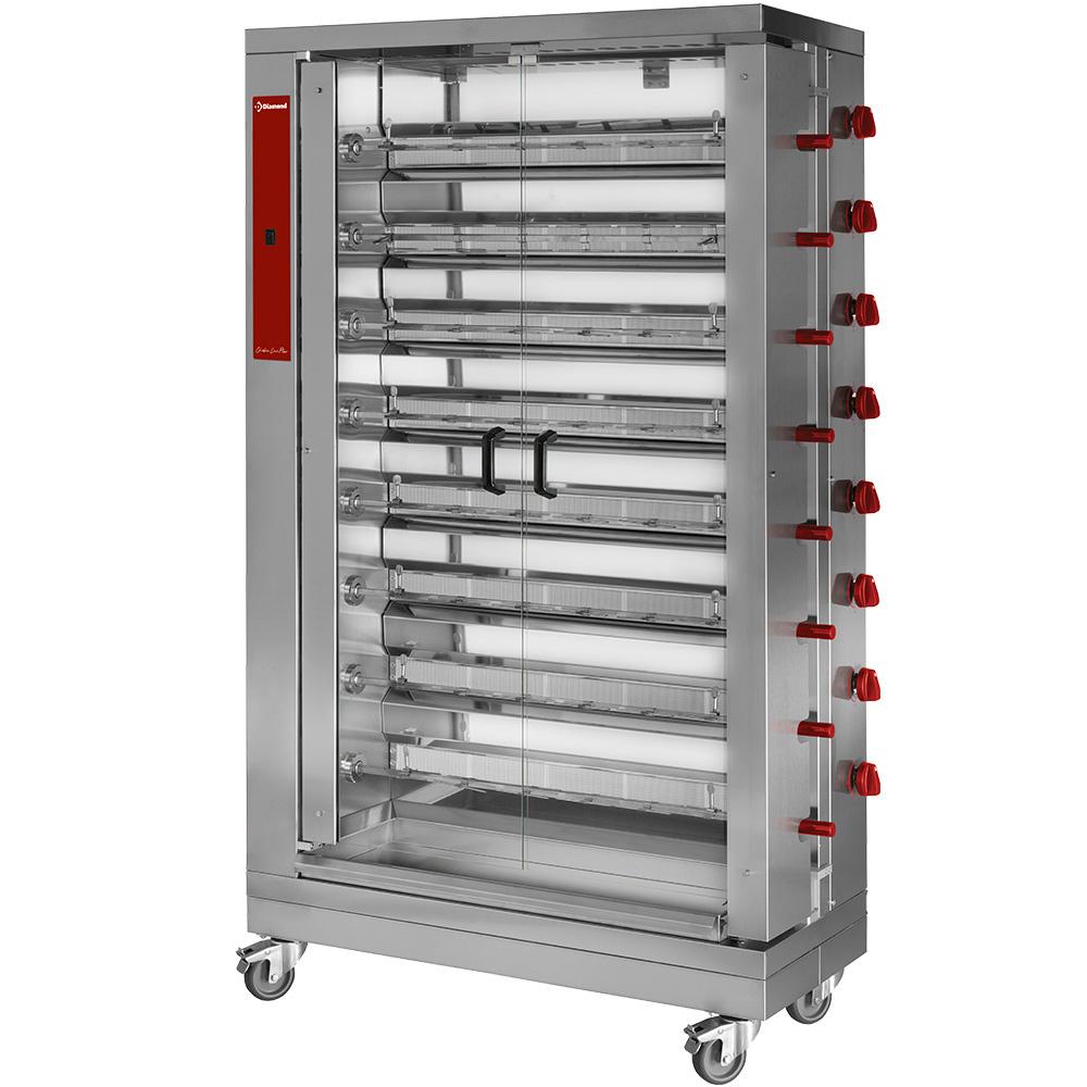 RVG/8-CM | Rôtissoire gaz 8 broches (48 poulets)