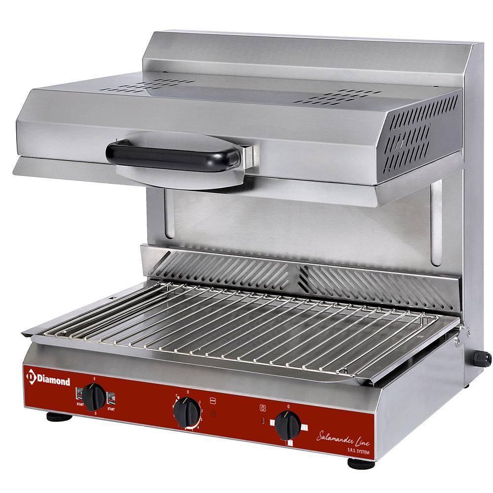 SA/60VC-SW | Vitroceramische salamander, mobiele bovenkant, 2 vuren