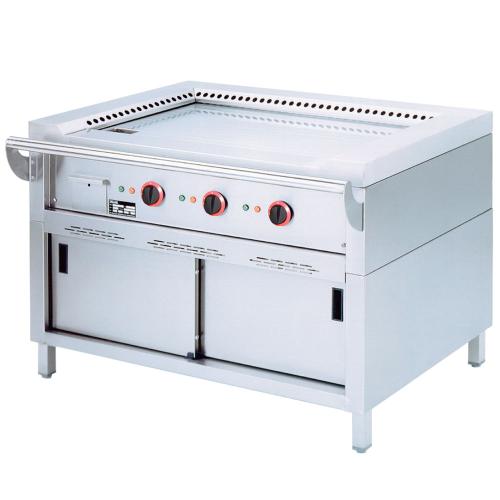 TPE3-15 | Elektrische "Teppanyaki" plaat, 3 zones (3x 4,7 kW), op kast