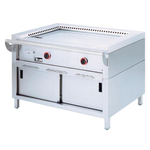 TPG2-12 | Teppanyaki gasplaat, 2 zones (2x 7 kW), op kast