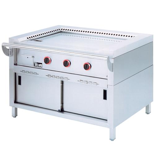 TPG3-15 | Teppanyaki gasplaat, 3 zones (3x 7 kW), op kast