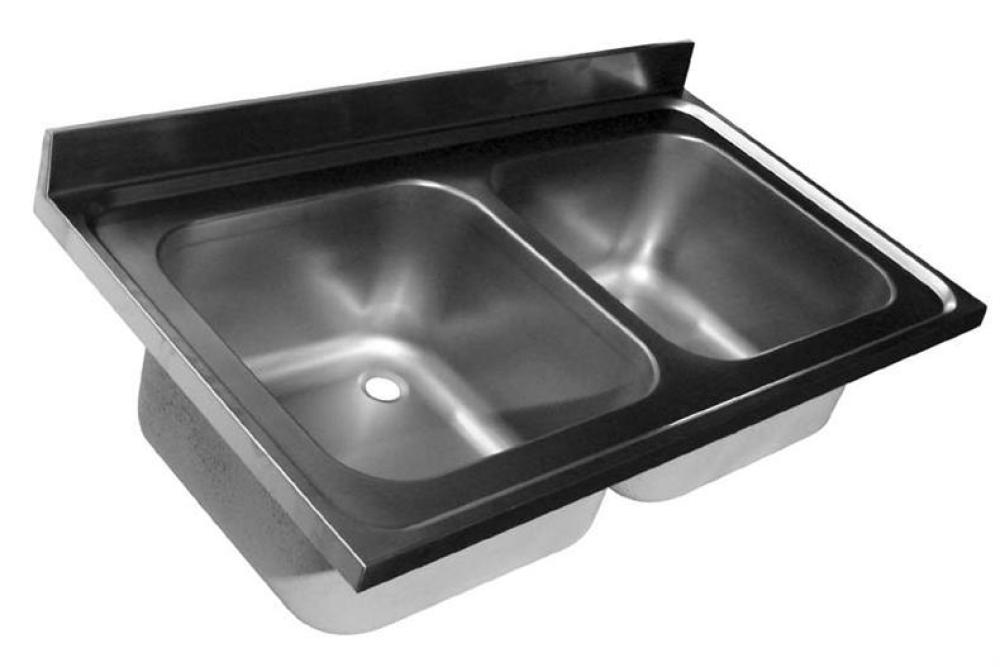 LSI-6203-000 | SPOELTAFELBLAD 1400X600MM 2XSPOELBAK 500X400X300MM/GEEN AFDRUIP