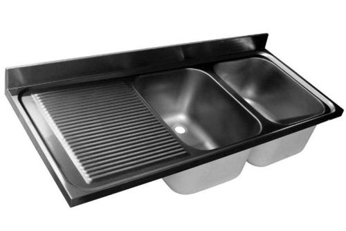 LSI-7215-000 | SPOELTAFELBLAD 1800X700MM 2XSPOELBAK 500X500X300MM/AFDRUIP LINKS