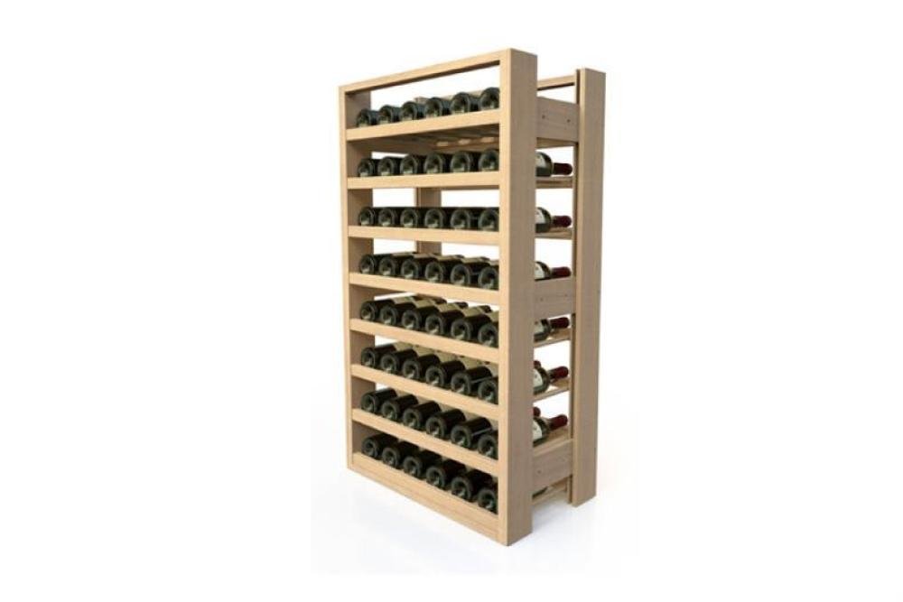VSR-4280-000 | CASIER A VIN EN BOIS + NIVEAUX EN BOIS VISIOBOIS - 8 NIVEAUX - 48 BOUTEILLES