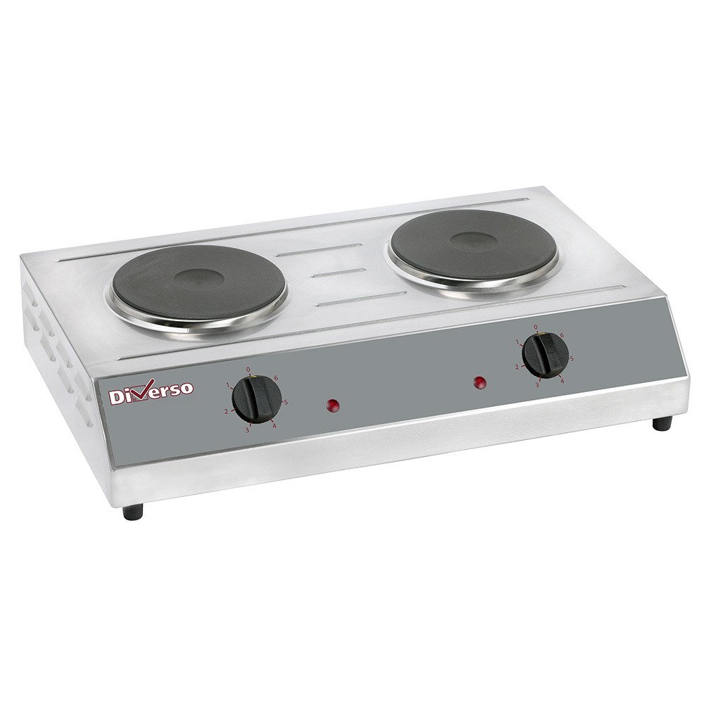 WR-RTD/2E | Réchaud électrique de table, 2 plaques Ø 190mm