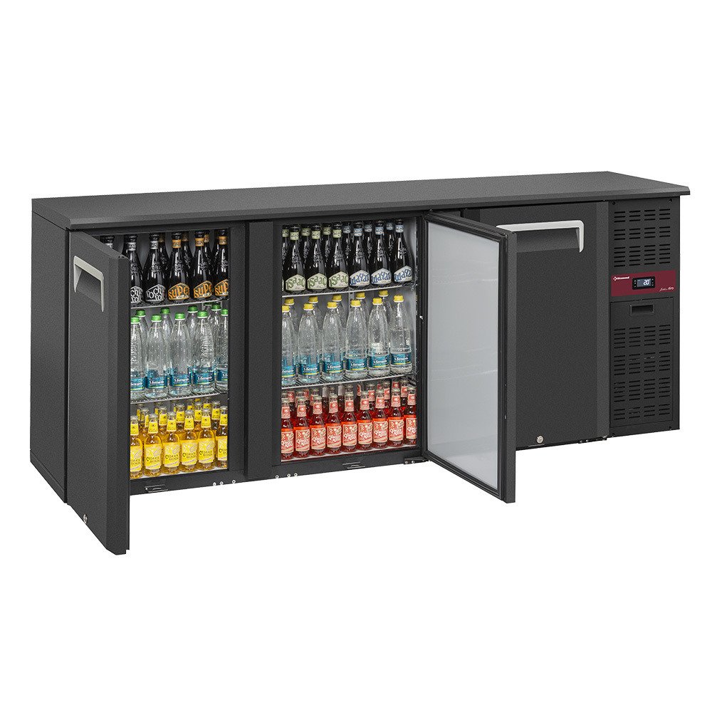 RLB3-3P | Refroidisseur de bouteilles 3 portes, 500 litres, pieds réglables