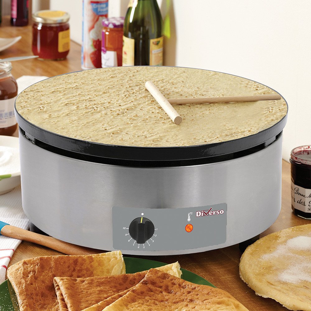 WR-BRET-1E | Crêpière haut rendement, électrique, Ø 400 mm "émaillée"