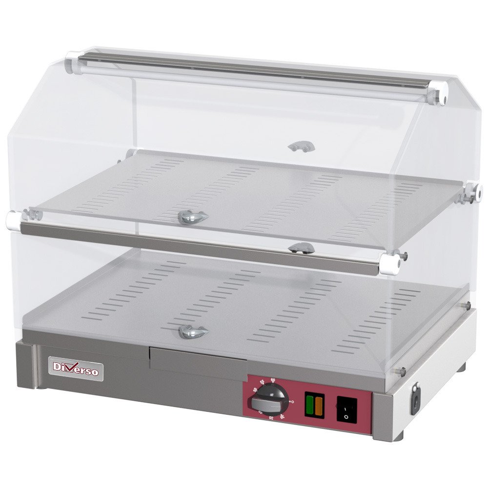 WR-EVC2-65 | Verwarmde vitrinekast om neer te zetten, 2 niveaus L500mm