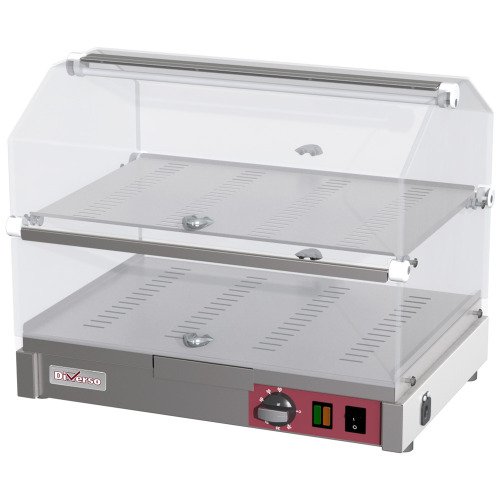 WR-EVC2-65 | Verwarmde vitrinekast om neer te zetten, 2 niveaus L500mm