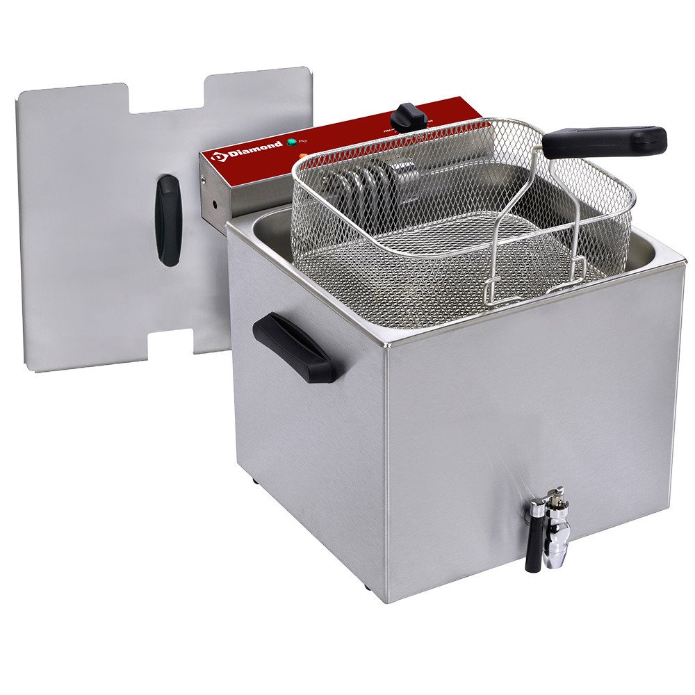 F12E/D1 | Friteuse électrique.de table 12 Lit.+ robinet de vidange
